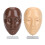 (Black White Face) 2x 5D Silicone Makeup Practice Face Mannequin 2