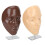 (Black White Face) 2x 5D Silicone Makeup Practice Face Mannequin 5
