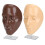 (Black White Face) 2x 5D Silicone Makeup Practice Face Mannequin 4