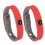 (Red) 2x Antistatik-Silikon-Armband Sport Rot 4
