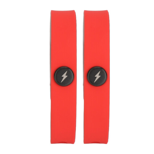 (Red) 2x Antistatik-Silikon-Armband Sport Rot 1