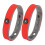 (Red) 2x Antistatik-Silikon-Armband Sport Rot 5