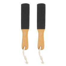 2pcs Feet Grinder Remove Callus Dead Skin Foot File Wooden Handle