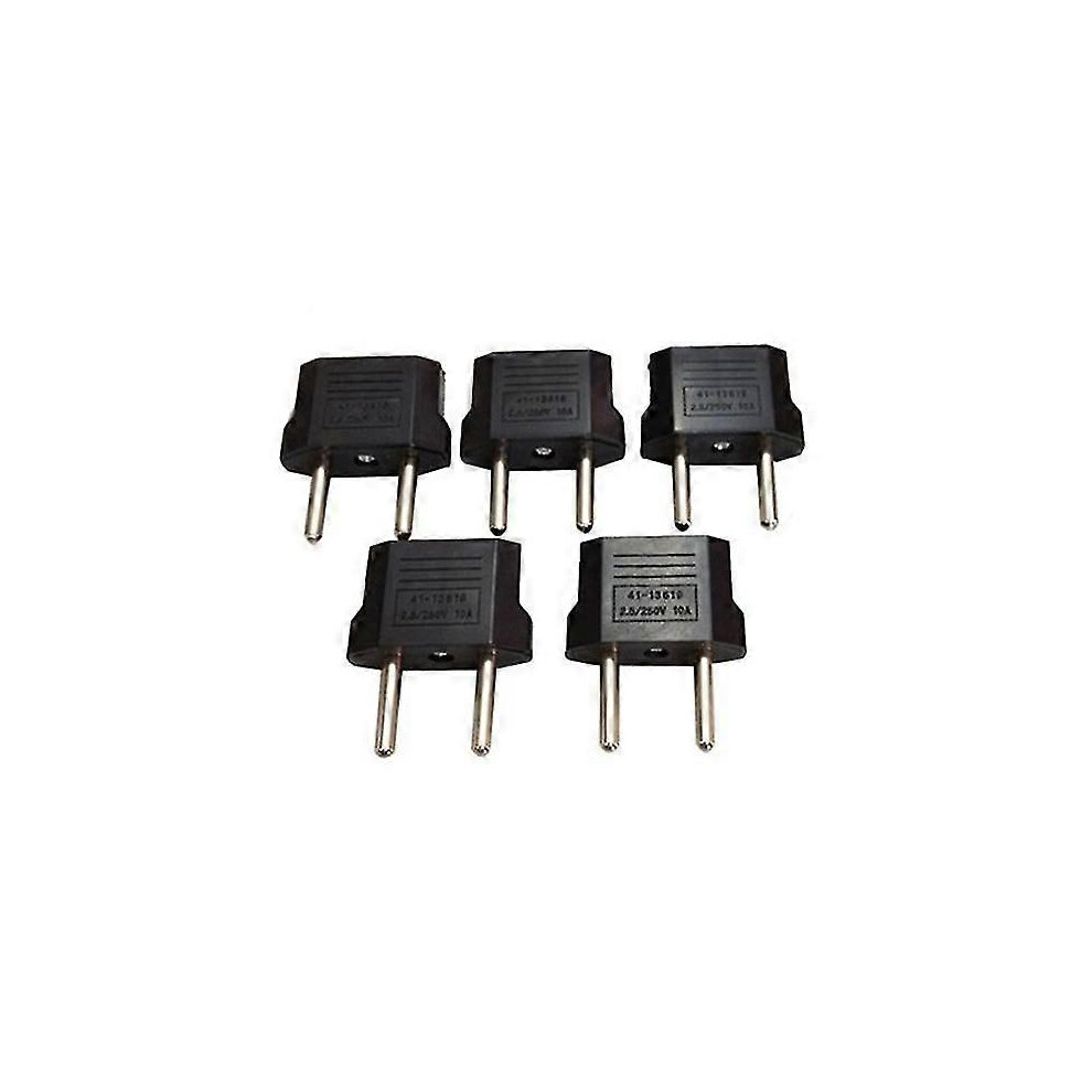 Kikidex (As Show, One Size) 5 Pcs Universal Usa Aus Au To Eu European Power Plug Travel Adapter Converter