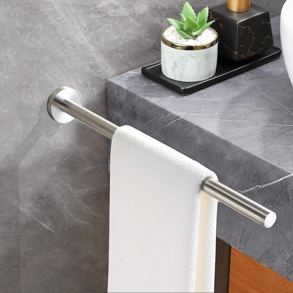 Kikidex (As Show, One Size) Towel Rack Wall Mount For Stainless Steel For Bathroom (Silver) Silver