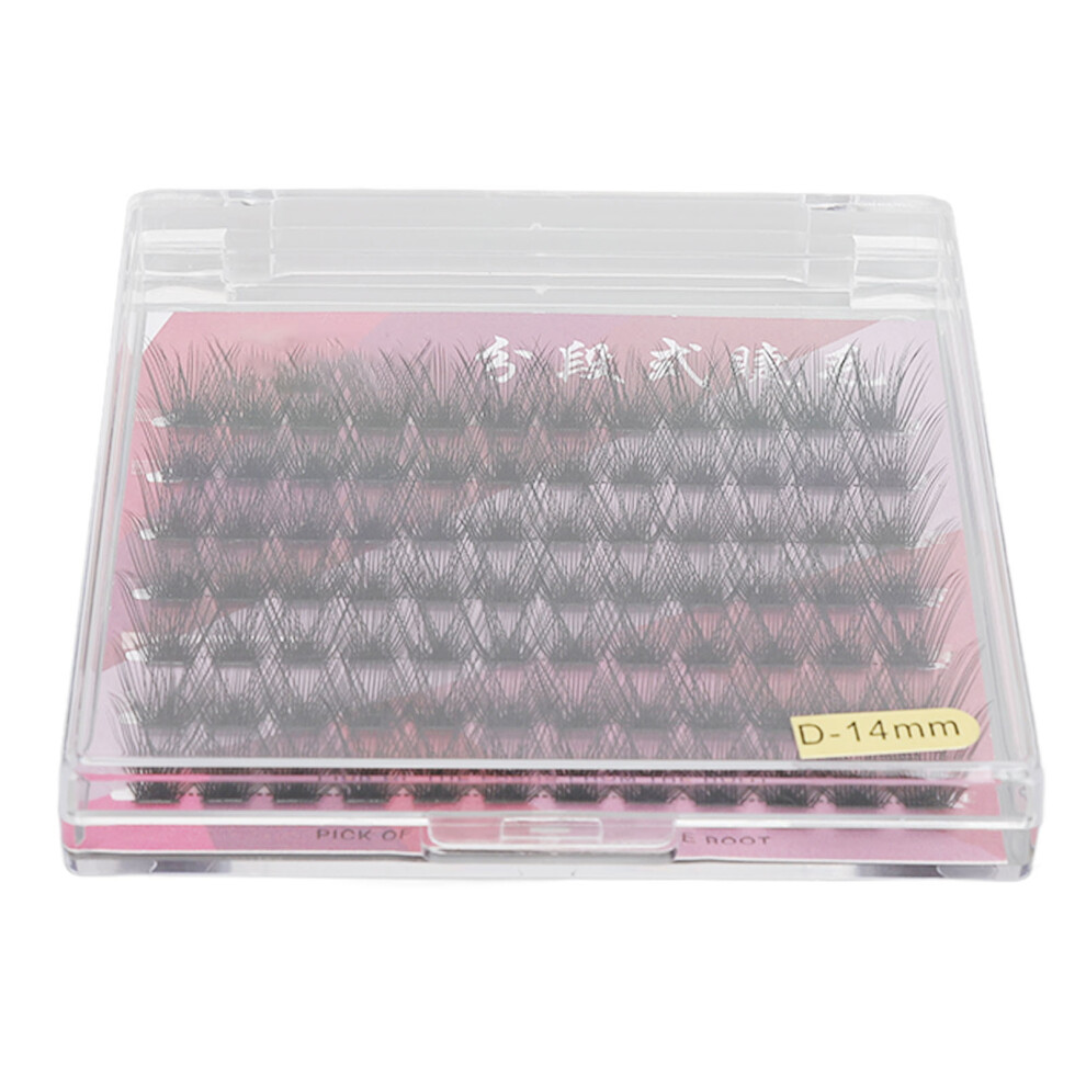 84 Clusters 14mm False Eyelashes D Curly Dense DIY Extension