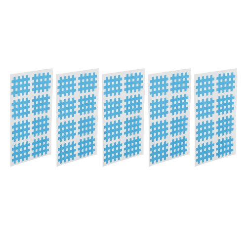 5 Sheet Grid Athletic Tape Waterproof Tension Relief Light Blue 2
