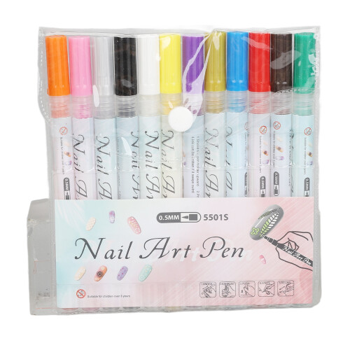 12-farbiges Nail-Art-Pen-Set 12ml