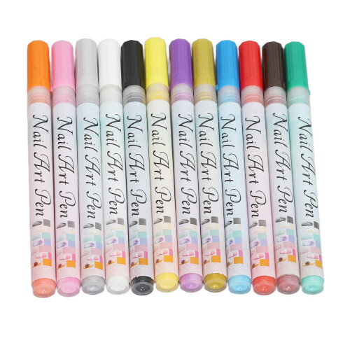 12-farbiges Nail-Art-Pen-Set 12ml 2