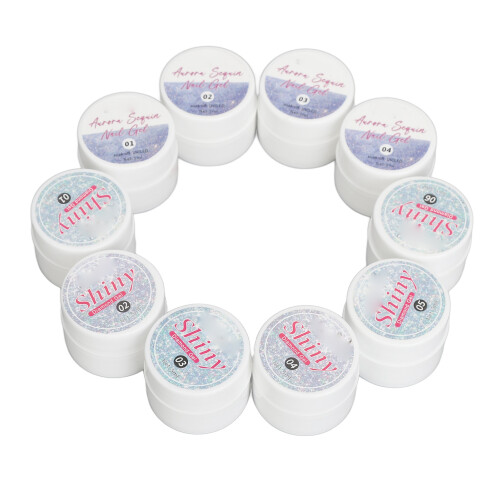 10x Glitter Gel Polish DIY Langhaltend Glänzend 2