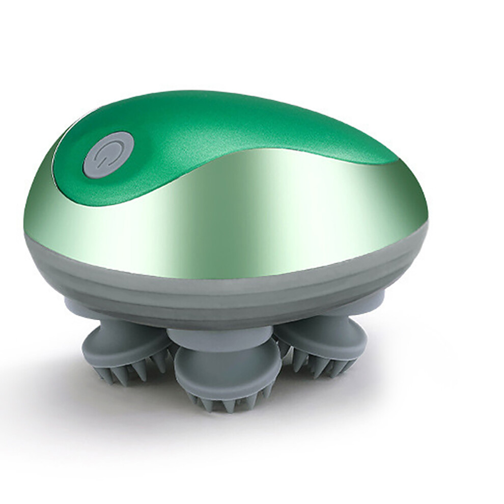 Green (Green) Mini Electric Head Scalp Massager Waterproof Rechargeable 4 Claws