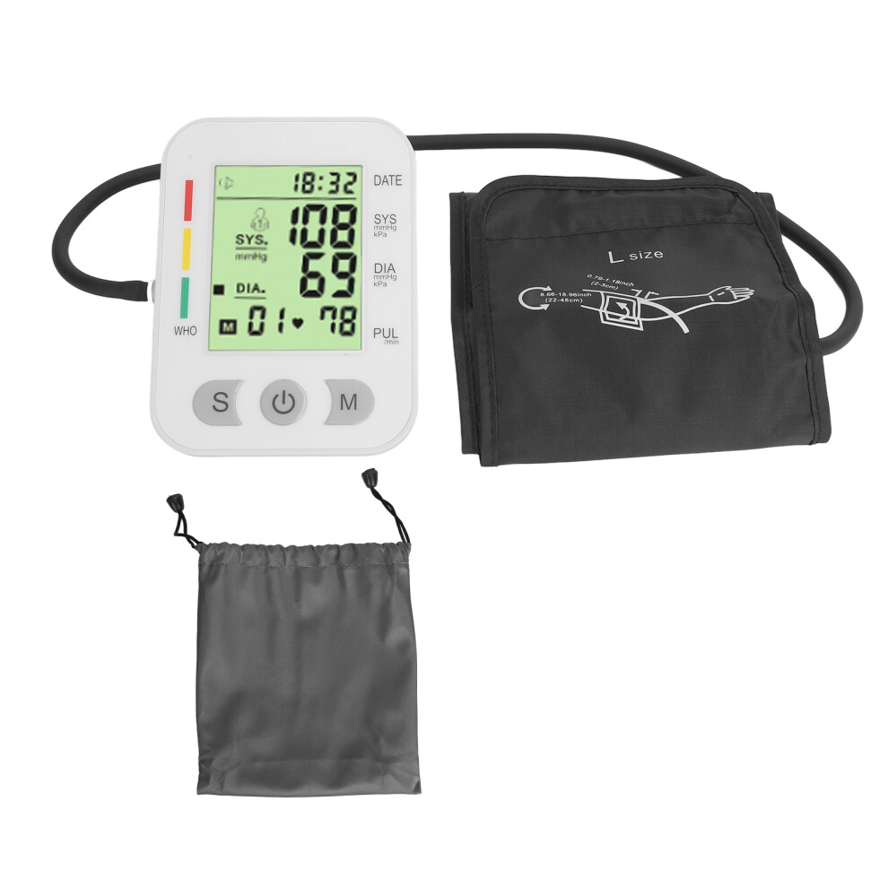 (with English Broadcast) Upper Arm Blood Pressure Monitor Large LCD Accurate Pulse Arm Cuff