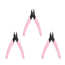(Pink) 3x Edelstahl Nagelhautschneider Automatik Rutschfest
