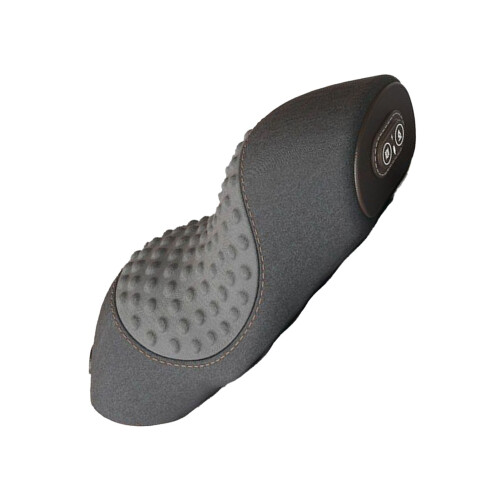 (Upgraded Vibration Hot Compression) Heated Neck Support Pillow Memory Foam Breathable Grey 2