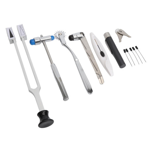 Professionelles Aluminium-Set: Licht, Stimmgabel, Reflexhammer 2