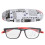 (Black Frame Red Leg +200) Anti-slip Blue Light Glasses Black 1