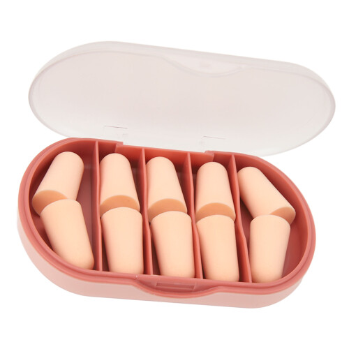 2x Noise Cancelling Ear Plugs Soft Thick Pink w/ Box 1