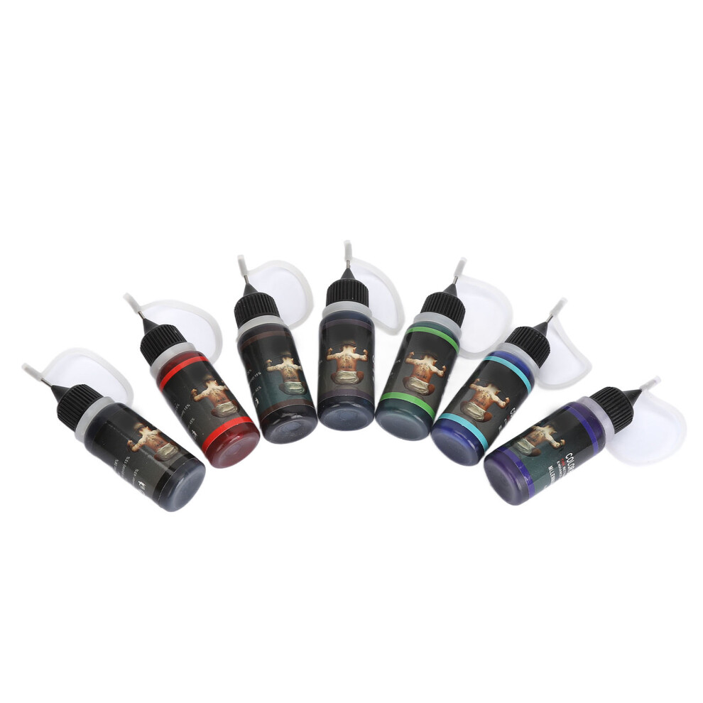7 Colors Temporary Tattoo Ink Kit DIY Semi-Permanent Art 70ml