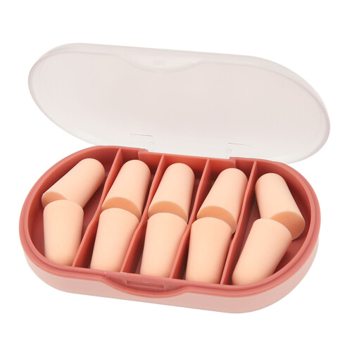 2x Noise Cancelling Ear Plugs Soft Thick Pink w/ Box 2
