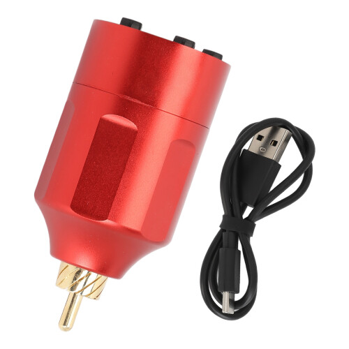 (Red) Drahtloses Tattoo-Netzteil 1300mAh RCA Rot