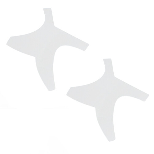 (Transparent) 2 Set Barber Shaping Tool with Beard Guide Mustache Stencil 2
