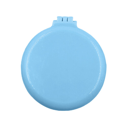 (Blue) Spazzola Capelli Pieghevole con Specchio Tonda Blu