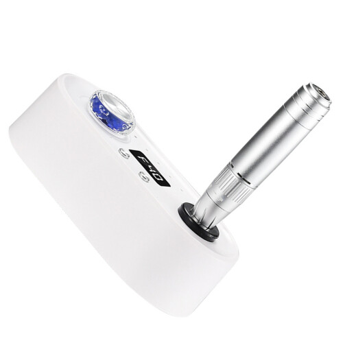 (White) Elektrische Nagelfeile 40000U/min tragbar mit Metallbits 1