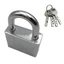 (As show, 50mm) Weatherproof Padlocks Heavy Duty U-shaped Lock Strong Steel Padlock With Keys