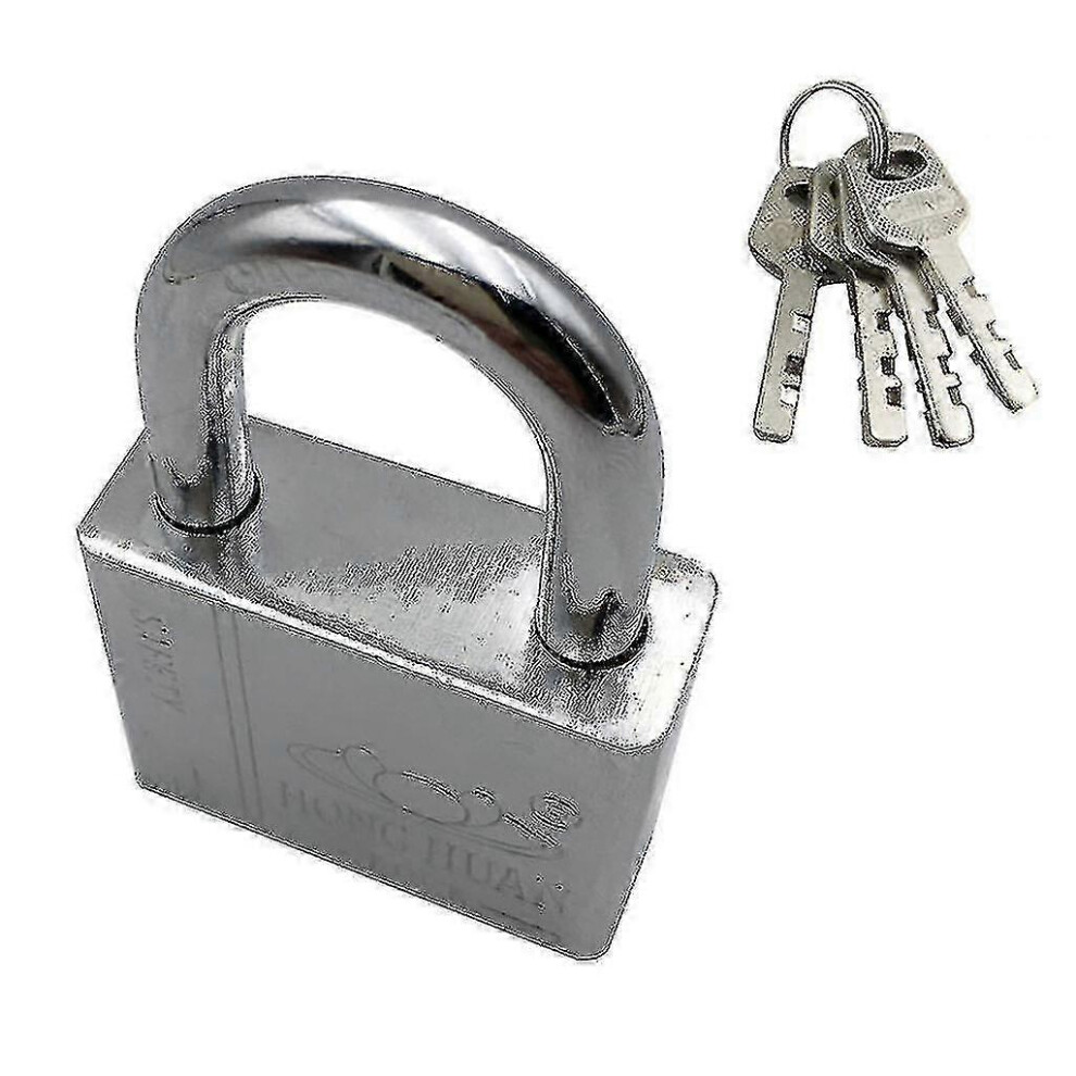 Kikidex (As Show, 50Mm) Weatherproof Padlocks Heavy Duty U-Shaped Lock Strong Steel Padlock With Keys