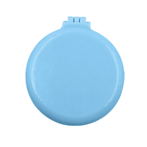 (Blue) Spazzola Capelli Pieghevole con Specchio Tonda Blu 2