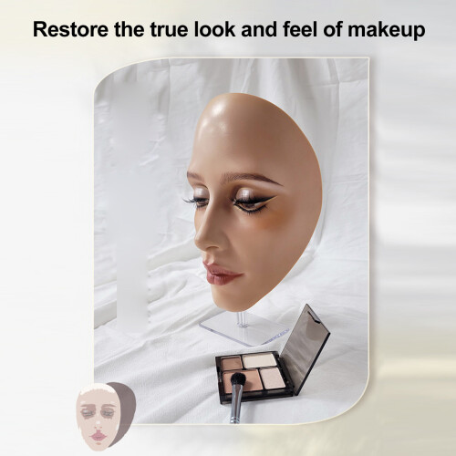 Full Face Silicone Makeup Mannequin Practicing Board for Beginners 2