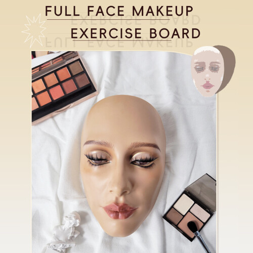 Full Face Makeup Mannequin Silicone Practicing Board for Beginner 1
