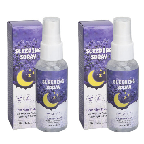 2pcs 60ml Lavender Soothe Sleeping Spray Anxiety Insomnia Sleep Aid