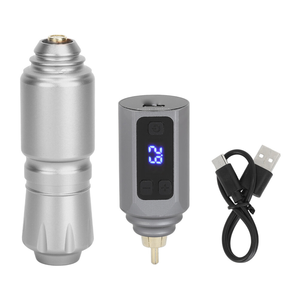 Silver (Silver) Rotary Tattoo Machine Set 12000Rpm Rca 1500Mah