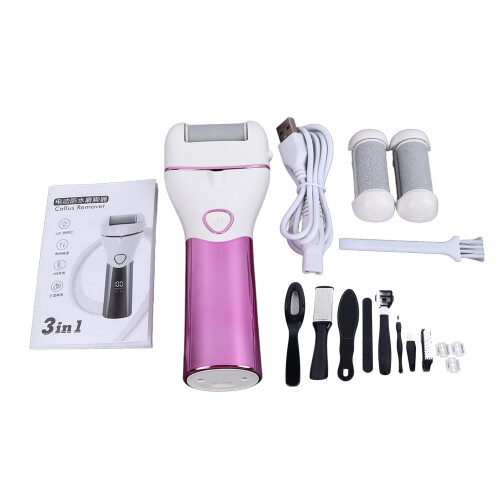 (Pink) 10pcs Electric Feet Callus Remover Set Blue