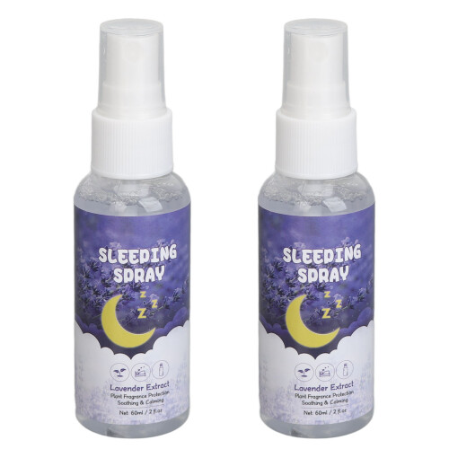 2pcs 60ml Lavender Soothe Sleeping Spray Anxiety Insomnia Sleep Aid 1
