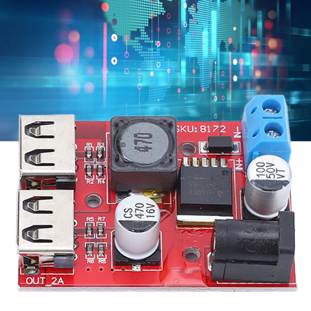 Voltage Regulator Board Solar Controller 2 Usb Output Buck Module Dc6v-30V To 5V 6951356738311