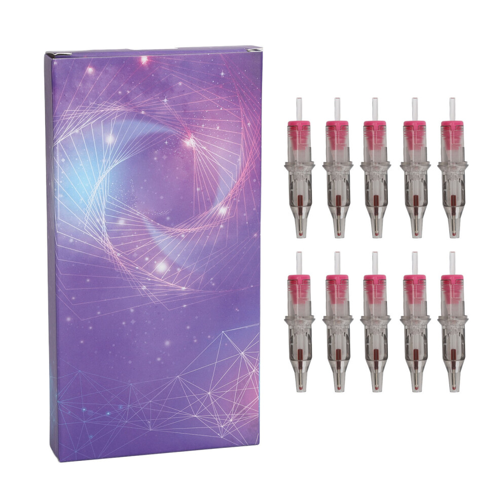 (Pink) 10PCS Tattoo Cartridges Ballpoint Pen 250g Elastic Spring Green
