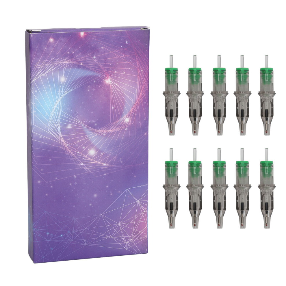 (Green) 10PCS Tattoo Cartridges Ballpoint Pen 250g Elastic Spring Green