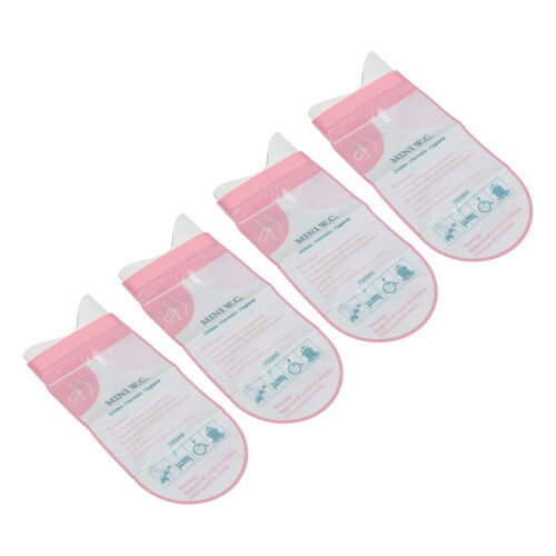 (Pink) 4x Wegwerpuurzakje Zelfsluitend Roze 2
