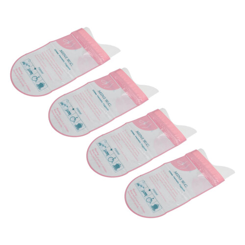 (Pink) 4x Wegwerpuurzakje Zelfsluitend Roze 1