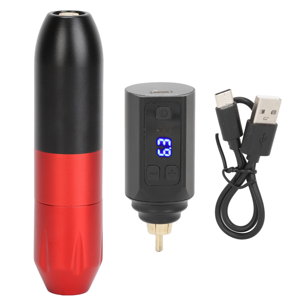 1500mAh Wireless Rotary Tattoo Machine Kit 2.5mm Stroke RCA LED