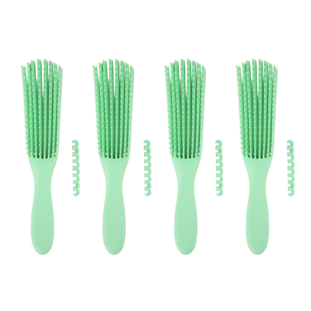 4pcs Hair Detangling Brush 8 Row Fine Tooth Portable