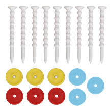 9er Pack verstellbare Tees für Golfspieler, mehrfarbig