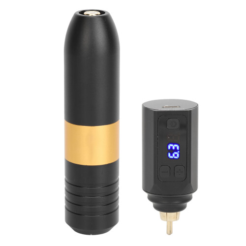Kit Penna Tatuaggio Rotativa 1500mAh Digitale RCA Nero 1