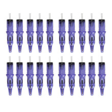 (Blue) 20pcs Tattoo Ballpoint Cartridges 0.5mm 4ml Green Practice Dotwork
