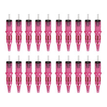 (Pink) 20pcs Tattoo Ballpoint Cartridges 0.5mm 4ml Green Practice Dotwork