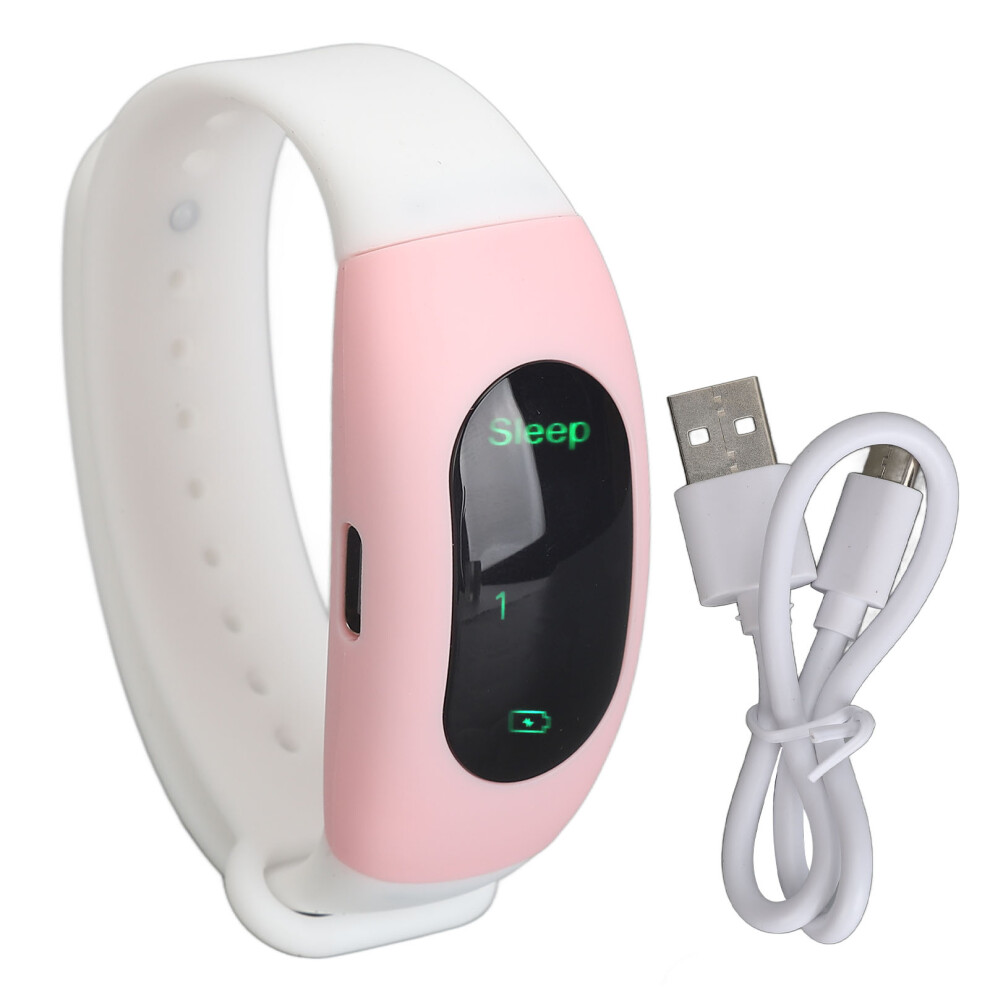 Pink (Pink) Ces Microcurrent Sleep Aid Wristband 3 Modes 6 Levels