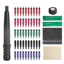 Tattoo Oefen Set 50st Balpen 5 Kleuren Huidherstel Crème