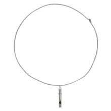 (Silver) Atemkette Stressrelief Pfeifenform Stahl Meditation Silber